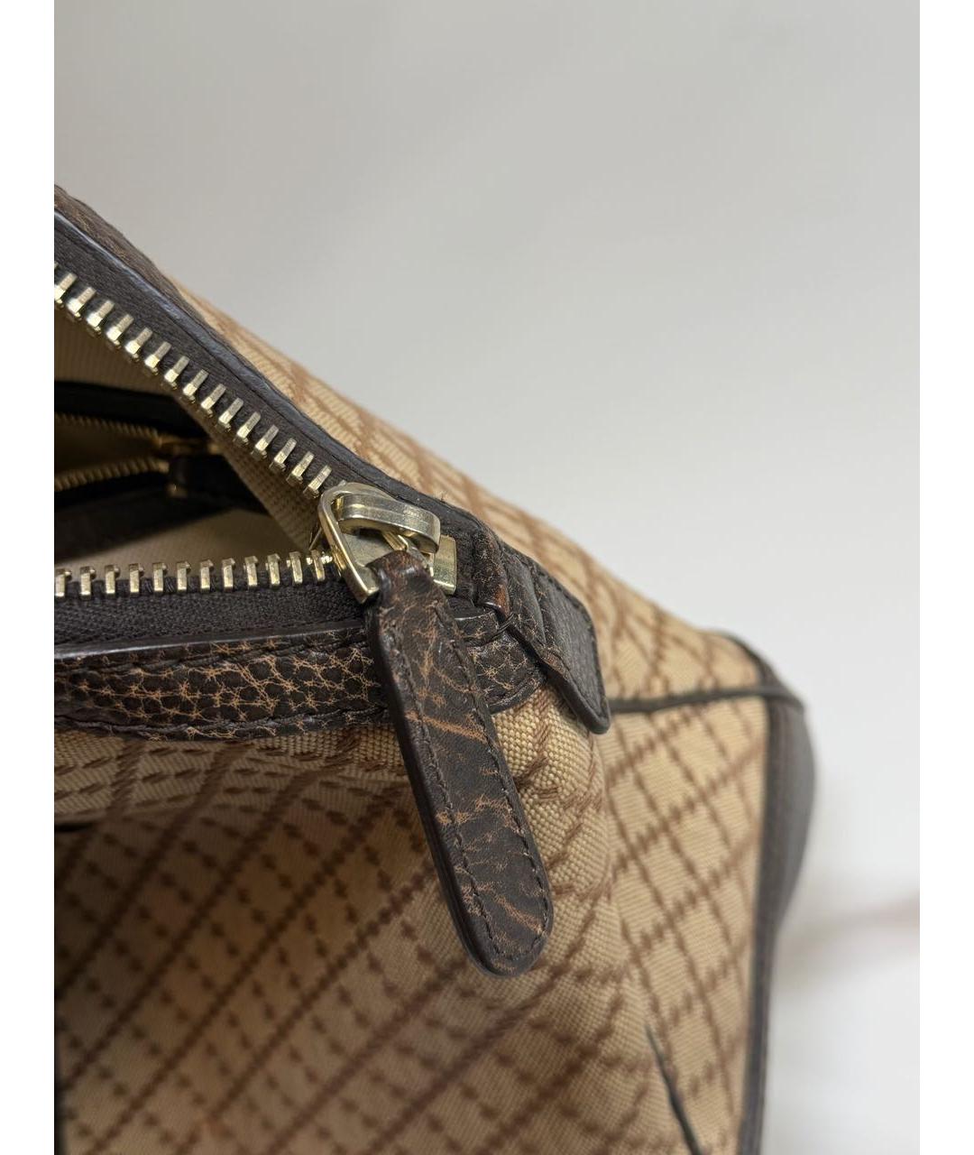GUCCI Коричневая сумка тоут из канвы, фото 8