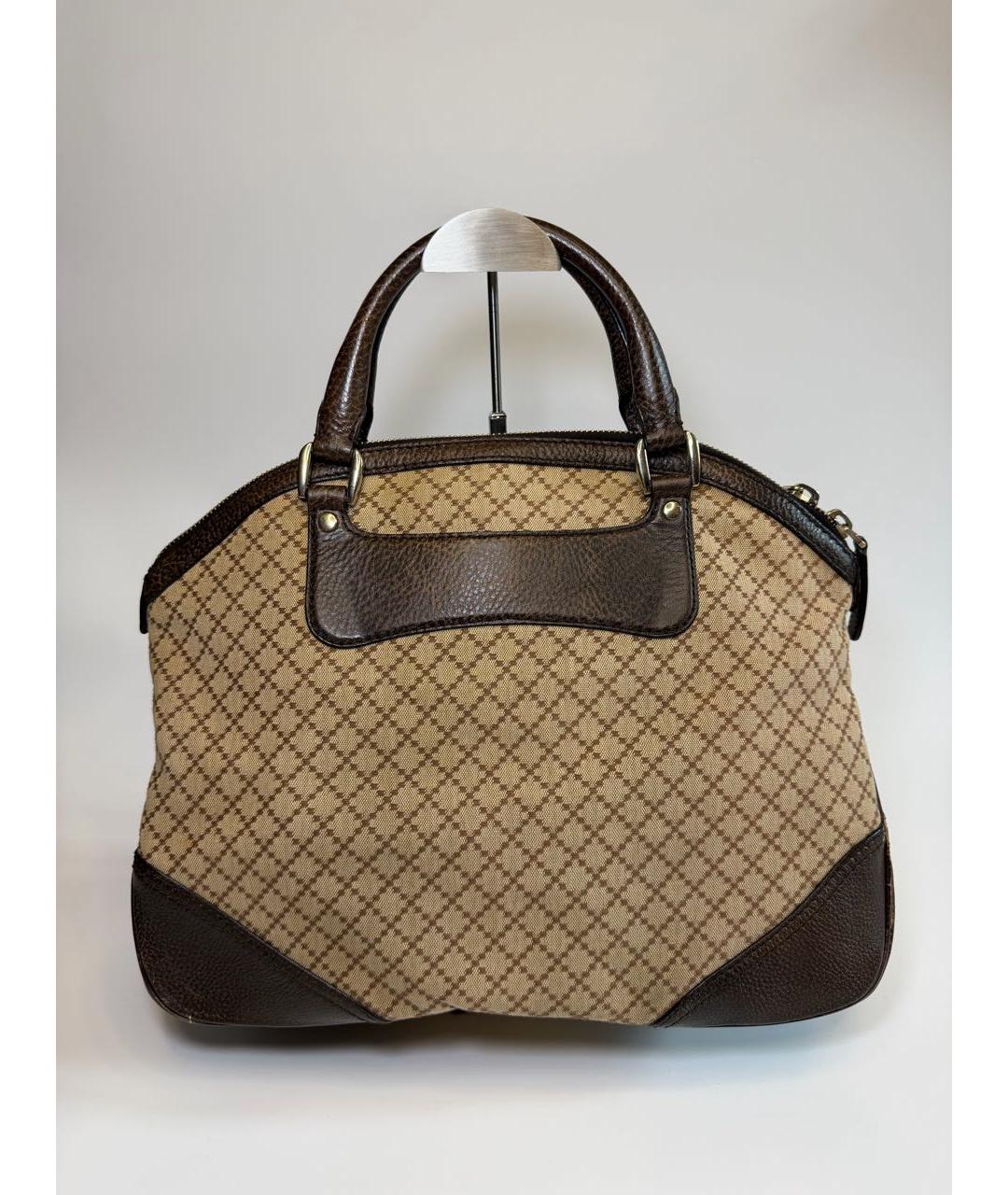 GUCCI Коричневая сумка тоут из канвы, фото 2