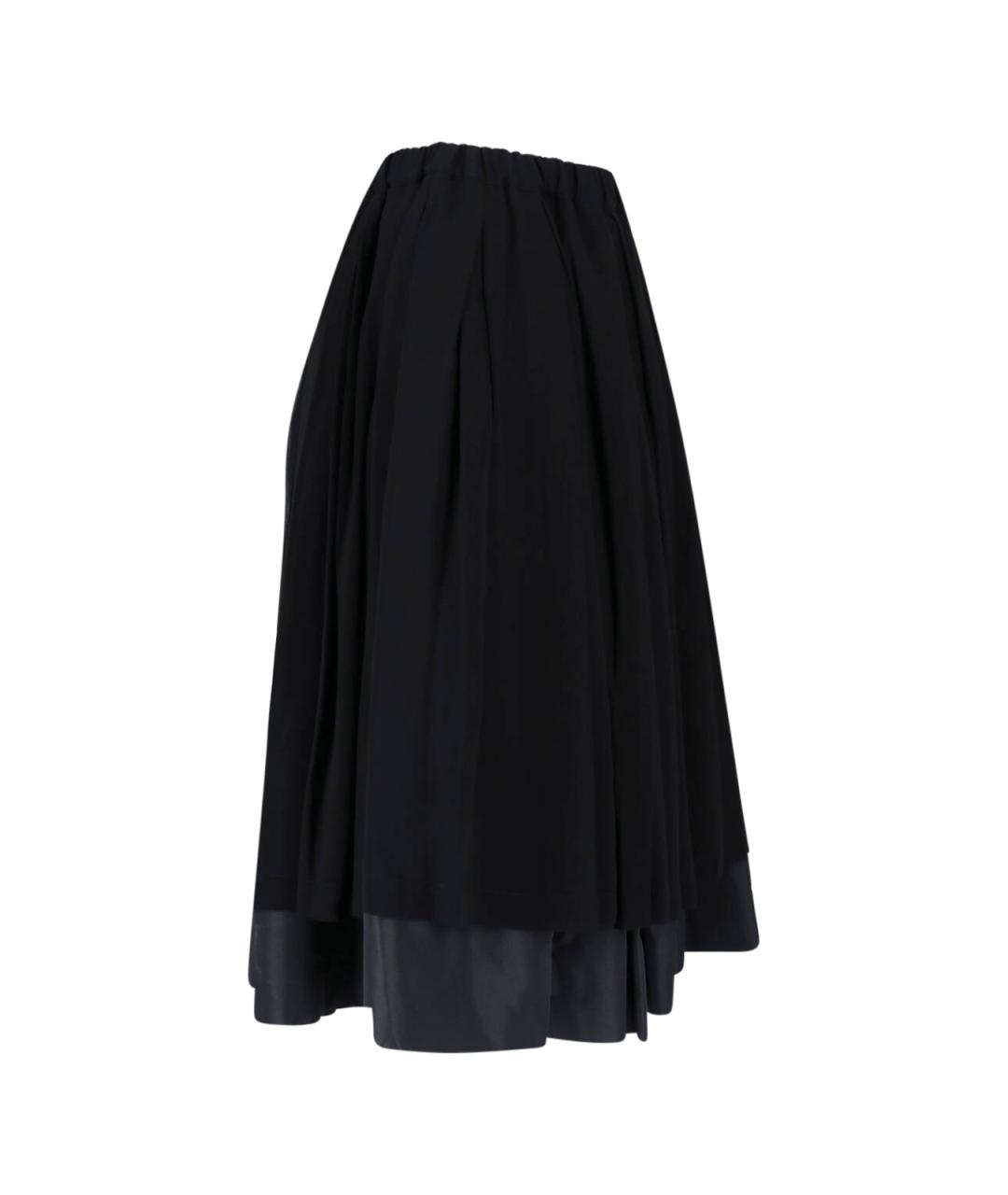 COMME DES GARÇONS Черная полиэстеровая юбка миди, фото 3