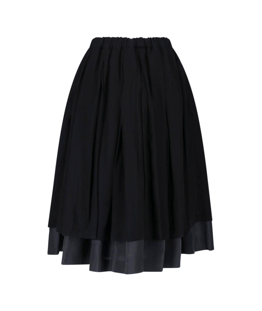 COMME DES GARÇONS Черная полиэстеровая юбка миди, фото 2