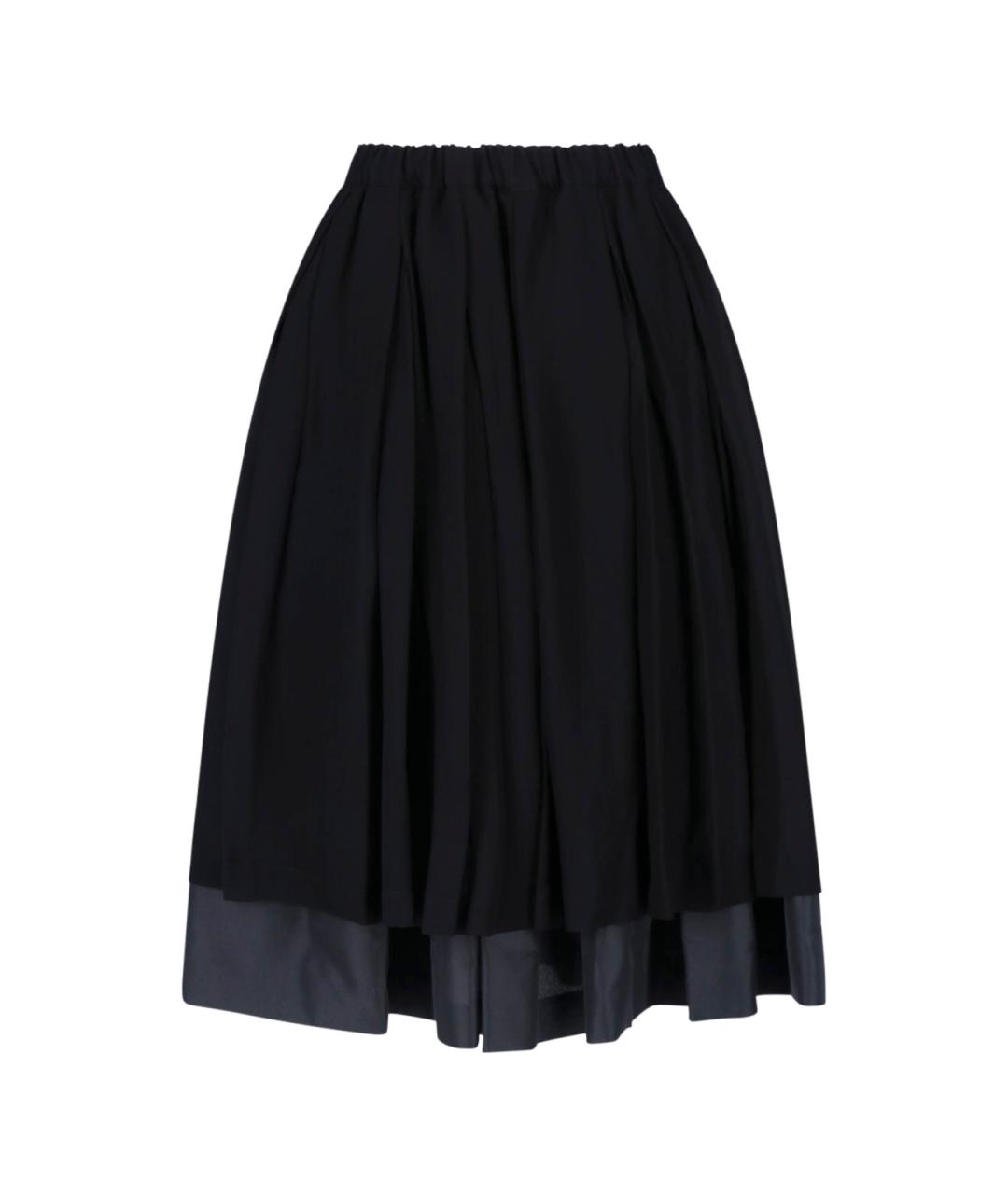 COMME DES GARÇONS Черная полиэстеровая юбка миди, фото 1