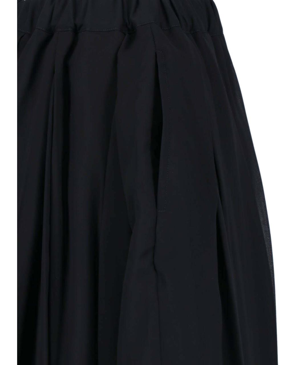 COMME DES GARÇONS Черная полиэстеровая юбка миди, фото 4