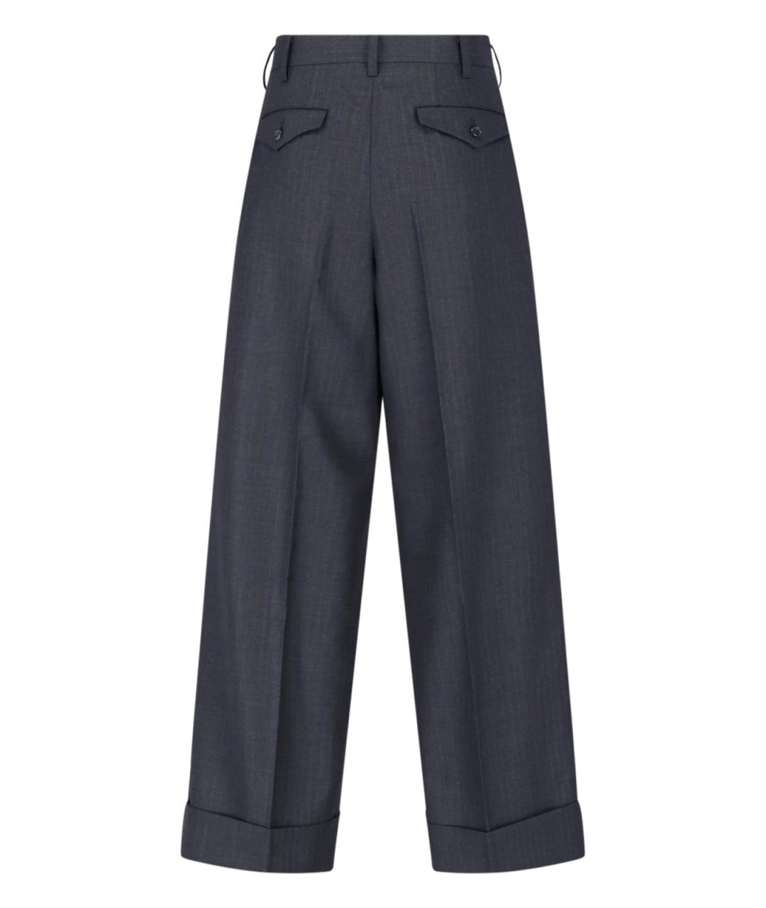 JUNYA WATANABE Серые шерстяные прямые брюки, фото 2
