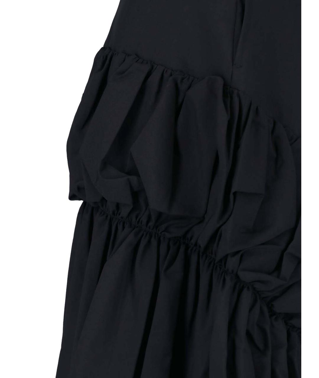COMME DES GARÇONS Черная шерстяная юбка миди, фото 5