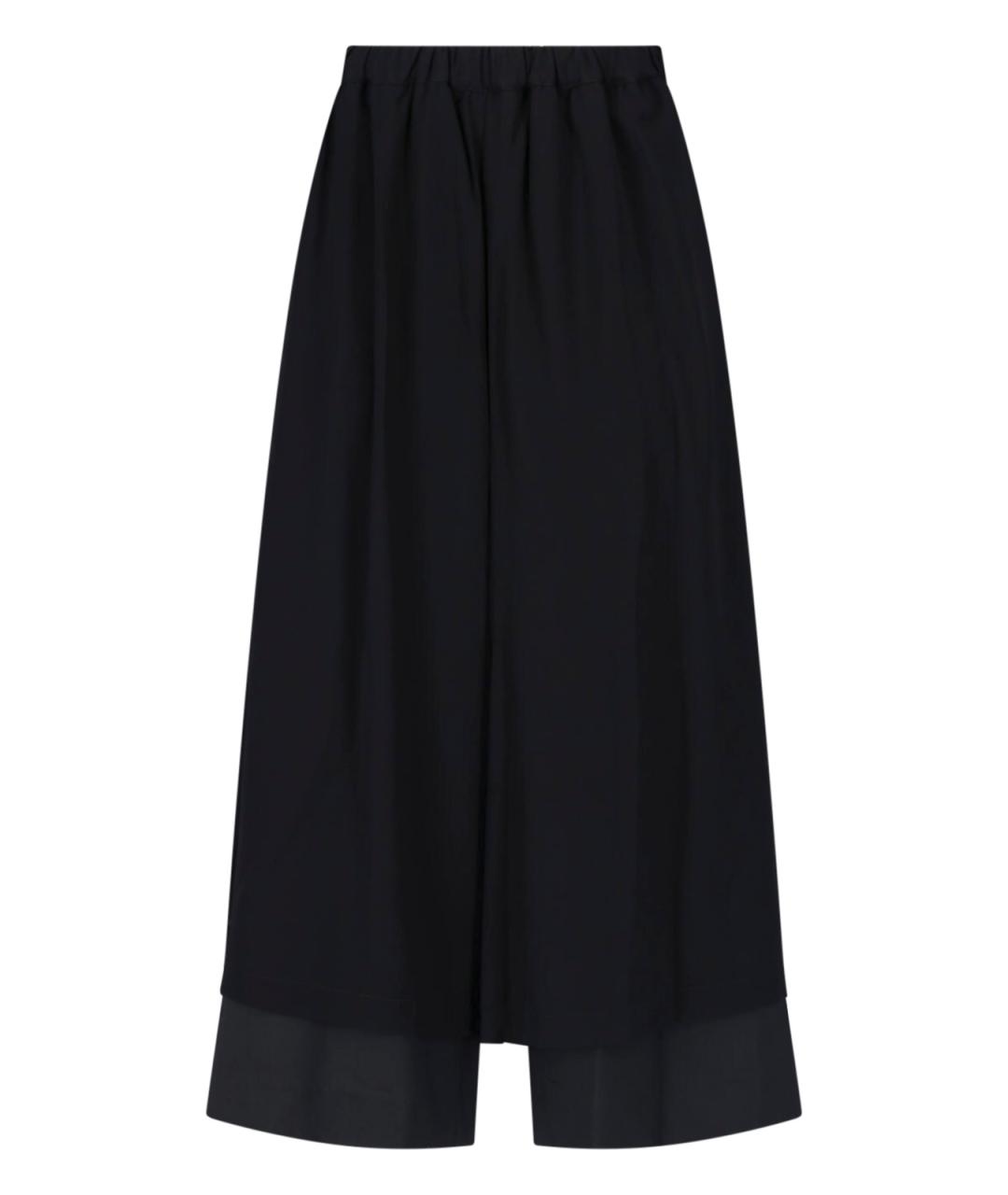 COMME DES GARÇONS Черные шерстяные брюки широкие, фото 1
