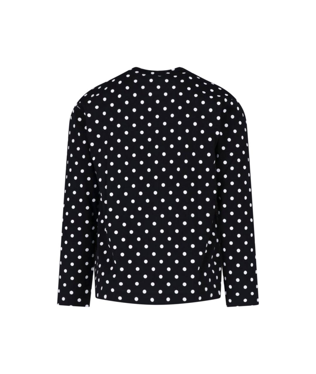 COMME DES GARÇONS PLAY Черный хлопковый джемпер / свитер, фото 2