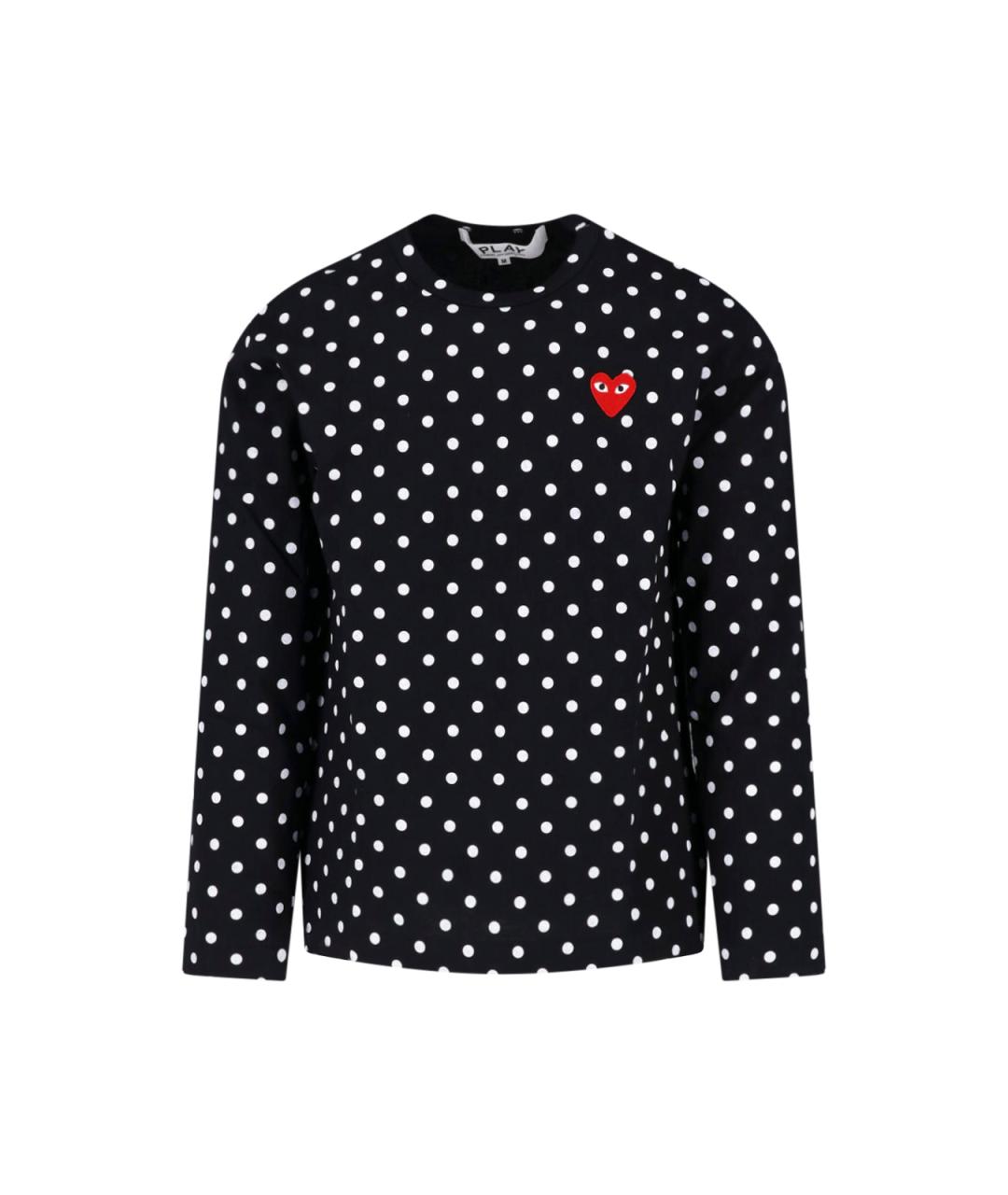 COMME DES GARÇONS PLAY Черный хлопковый джемпер / свитер, фото 1