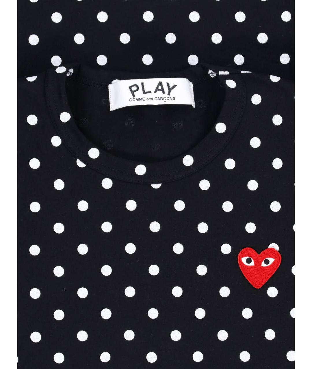 COMME DES GARÇONS PLAY Черный хлопковый джемпер / свитер, фото 3