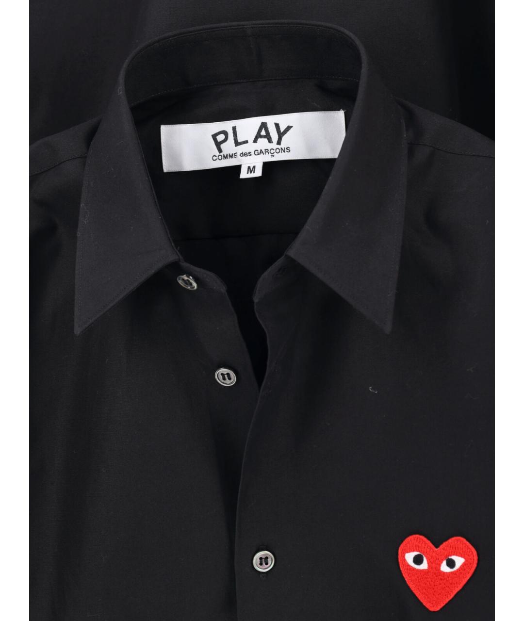 COMME DES GARÇONS PLAY Черная хлопковая рубашка, фото 3