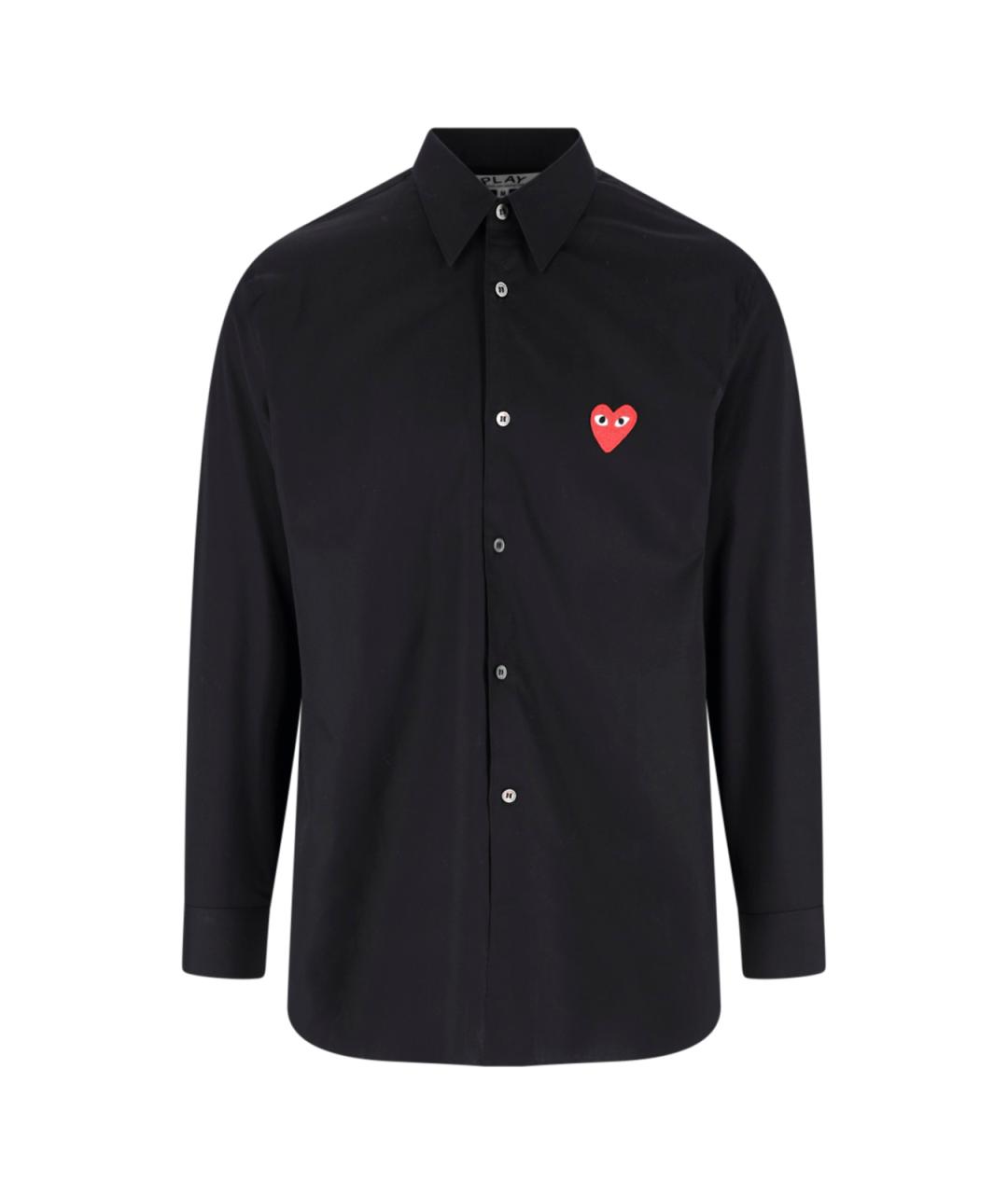 COMME DES GARÇONS PLAY Черная хлопковая рубашка, фото 1