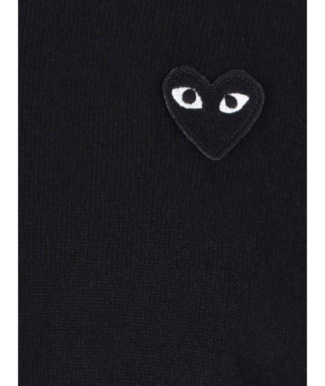 COMME DES GARÇONS PLAY Черный шерстяной джемпер / свитер, фото 3