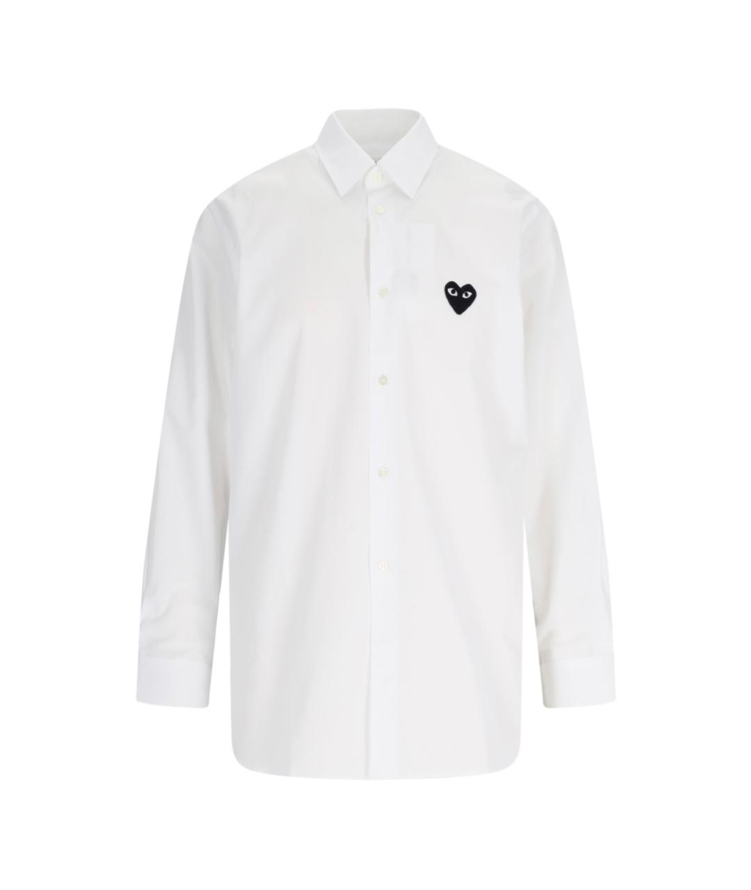 COMME DES GARÇONS PLAY Белая хлопковая классическая рубашка, фото 1