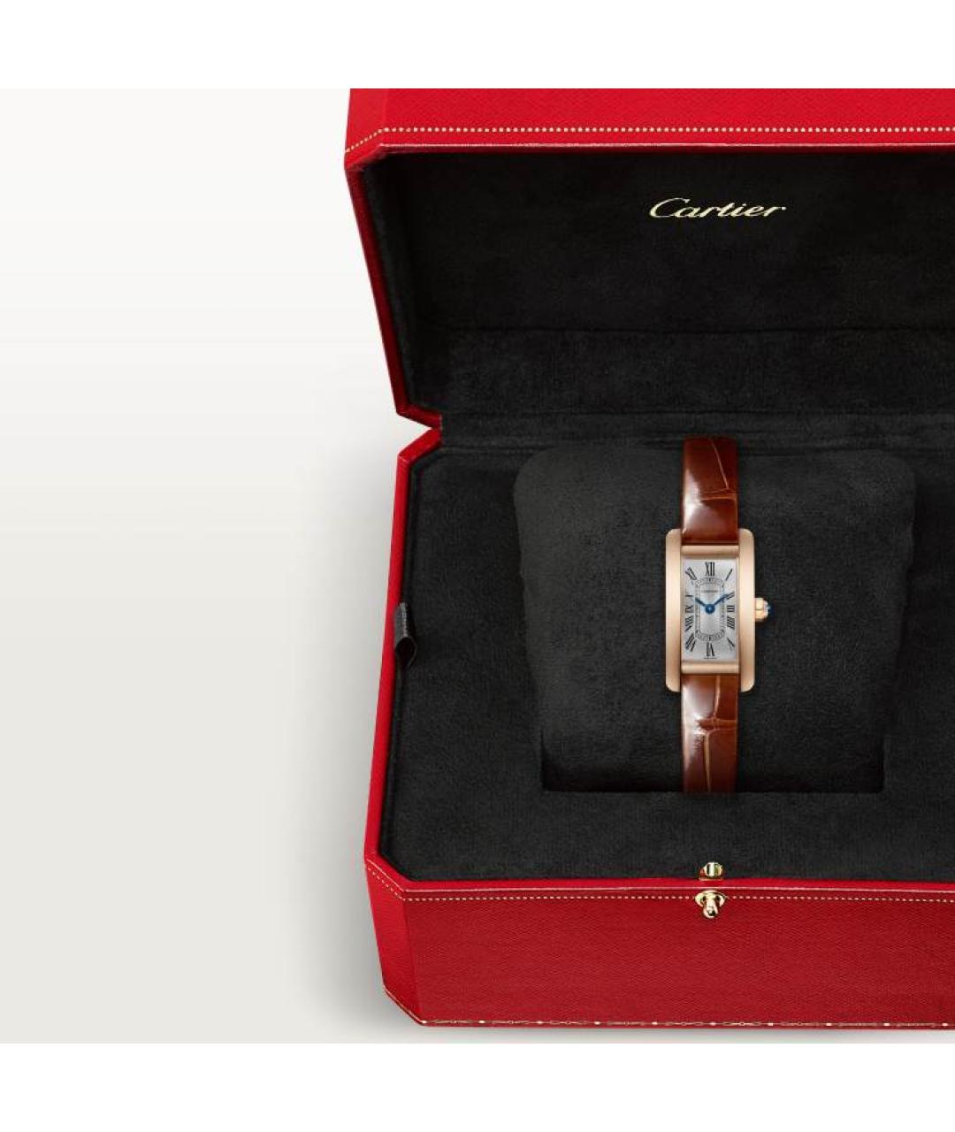 CARTIER Коричневые часы из розового золота, фото 3