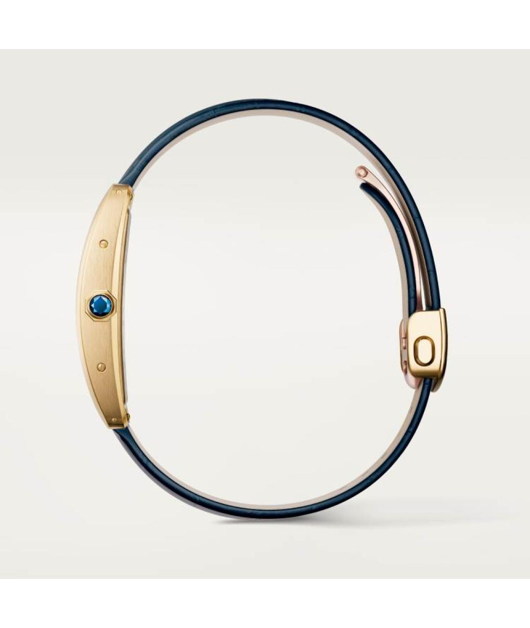 CARTIER Синие часы из желтого золота, фото 4