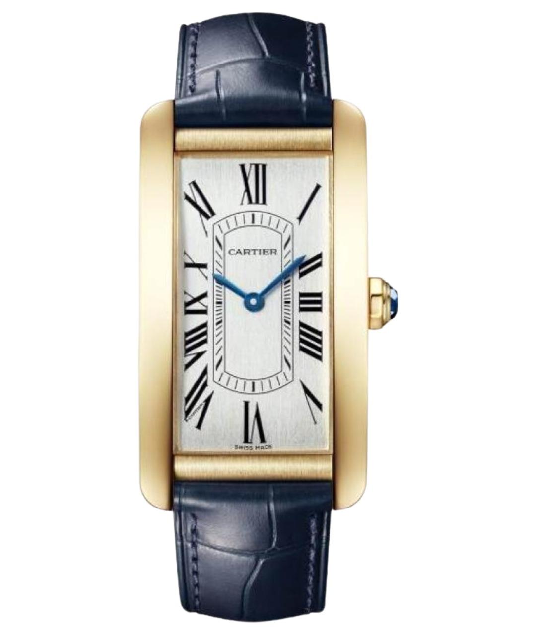 CARTIER Синие часы из желтого золота, фото 1