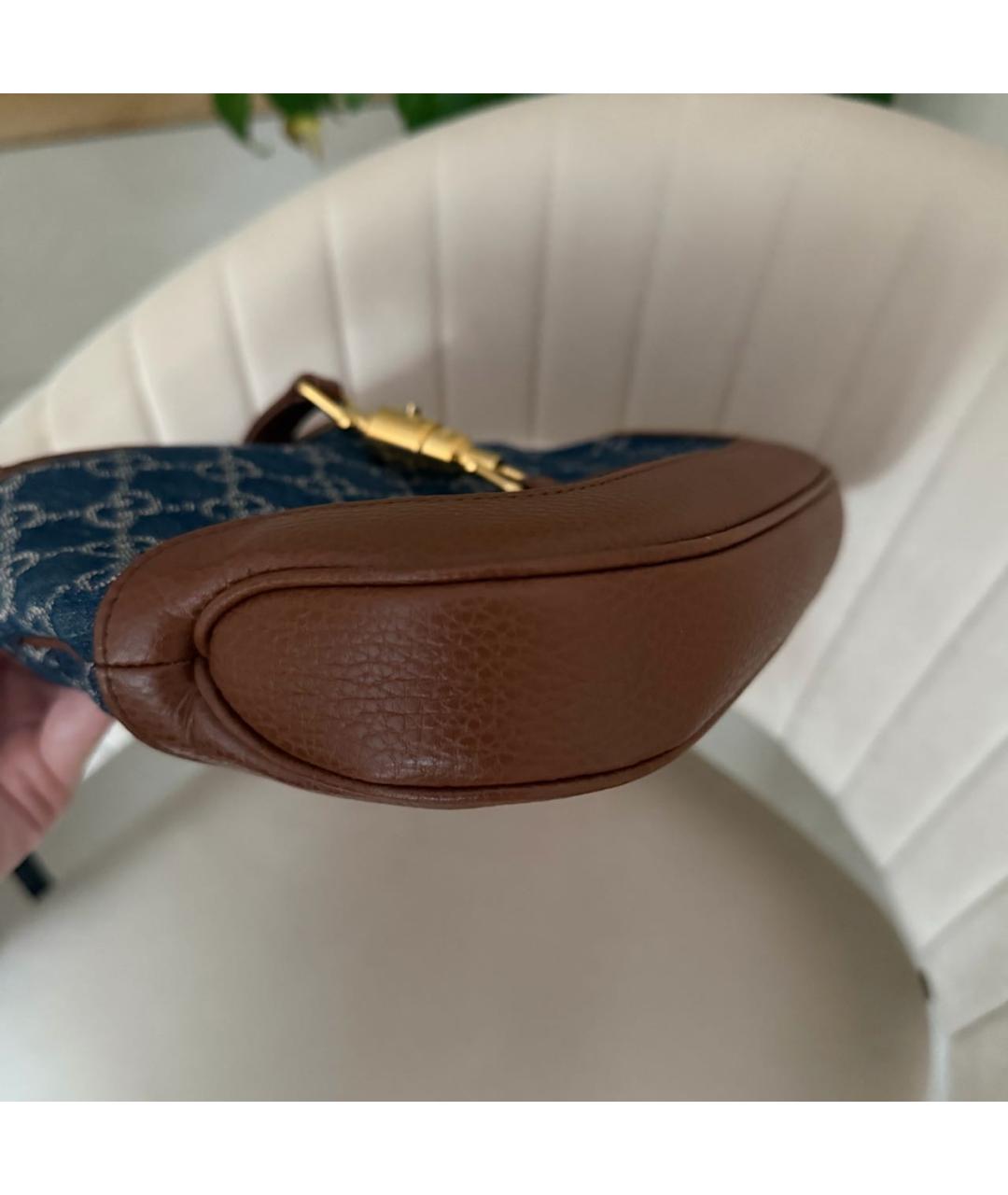 GUCCI Темно-синяя деним сумка через плечо, фото 4