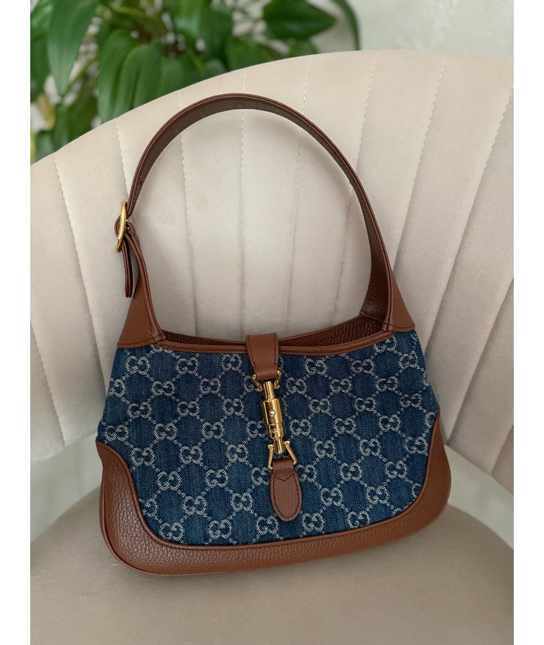GUCCI Темно-синяя деним сумка через плечо, фото 8