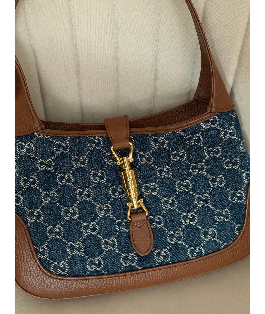 GUCCI Темно-синяя деним сумка через плечо, фото 6