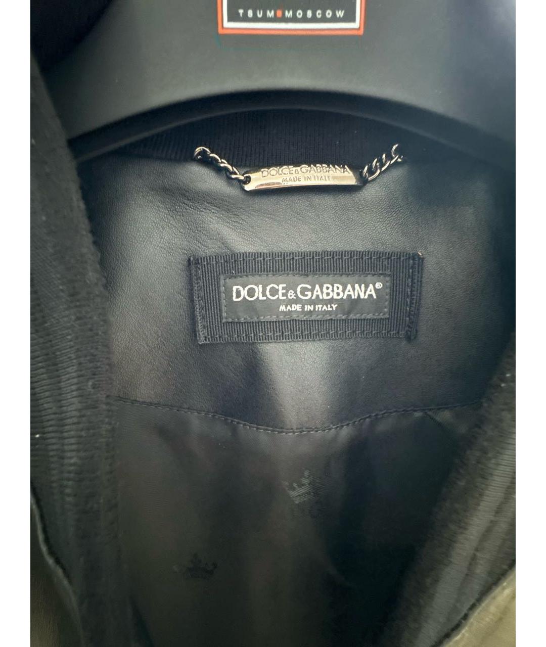 DOLCE&GABBANA Черная кожаная куртка, фото 3
