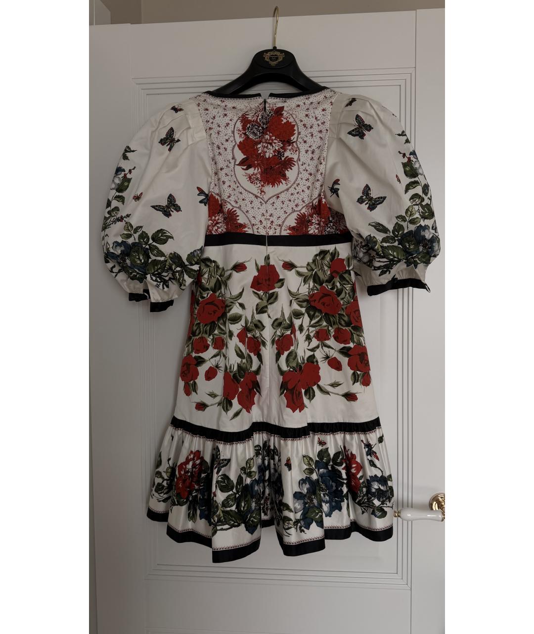 ALEXANDER MCQUEEN Мульти хлопковое платье, фото 2