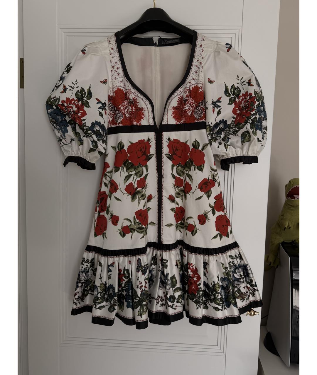 ALEXANDER MCQUEEN Мульти хлопковое платье, фото 8