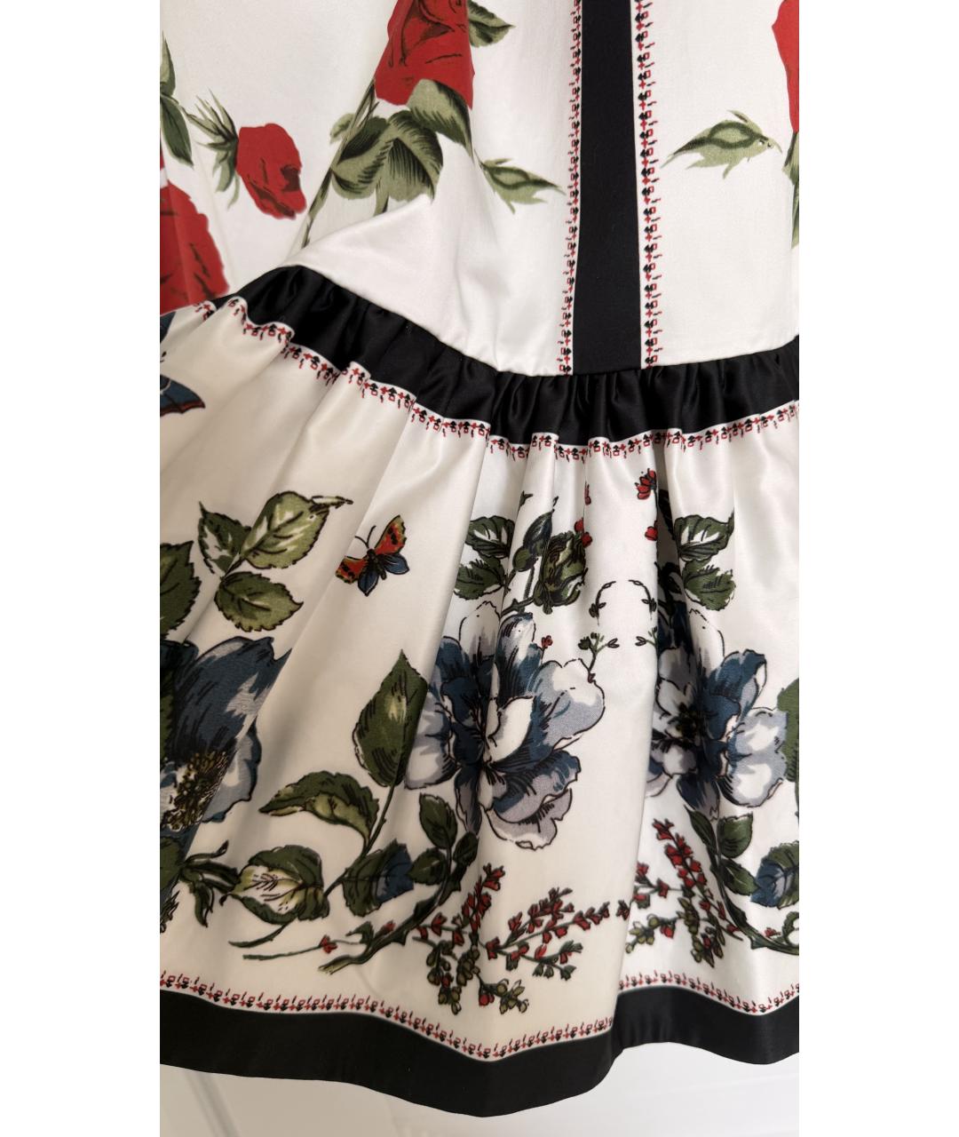 ALEXANDER MCQUEEN Мульти хлопковое платье, фото 5