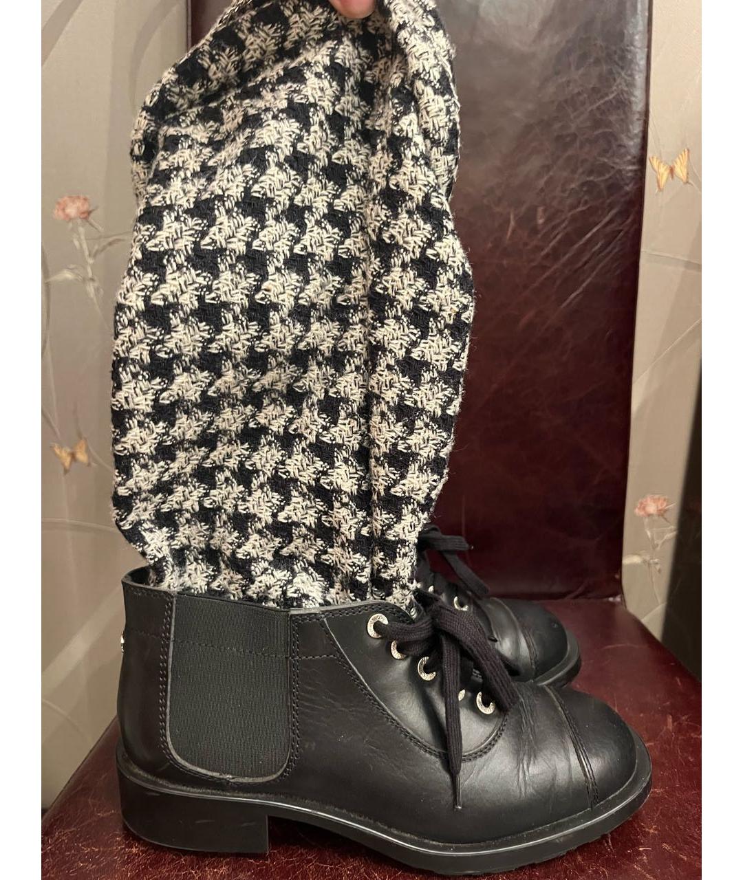 CHANEL Черные кожаные ботинки, фото 5
