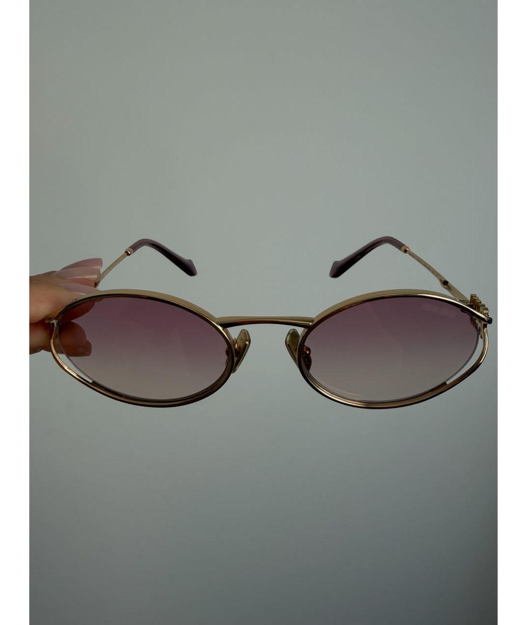 MIU MIU Розовые металлические солнцезащитные очки, фото 6