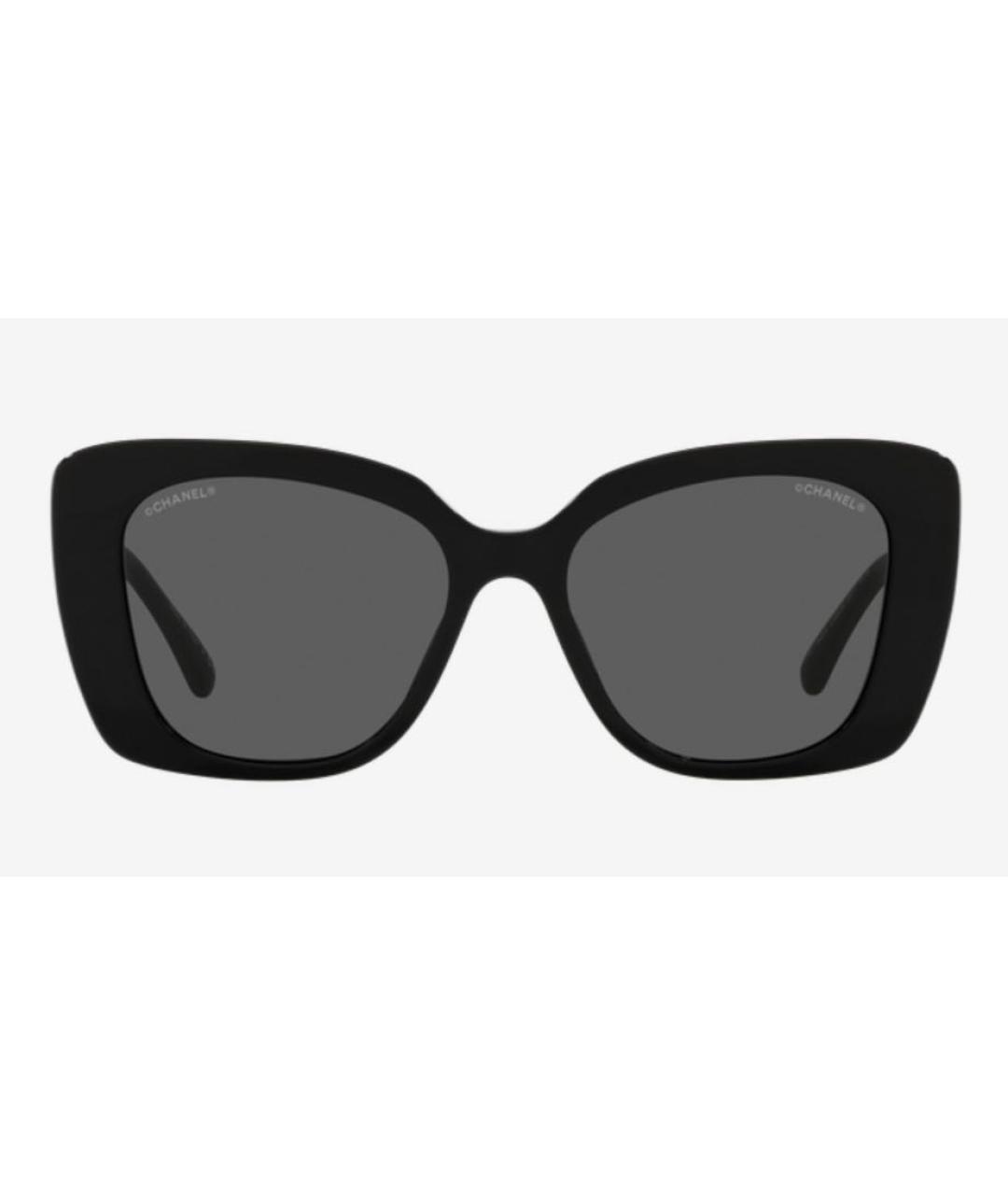 CHANEL Черные пластиковые солнцезащитные очки, фото 2