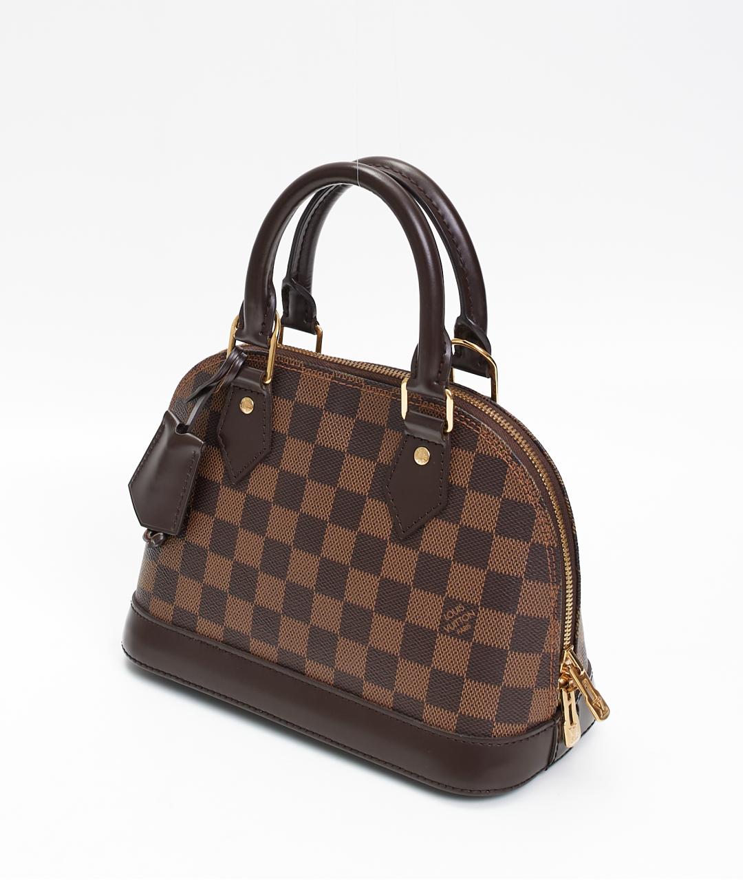 LOUIS VUITTON Коричневая сумка с короткими ручками из канвы, фото 2