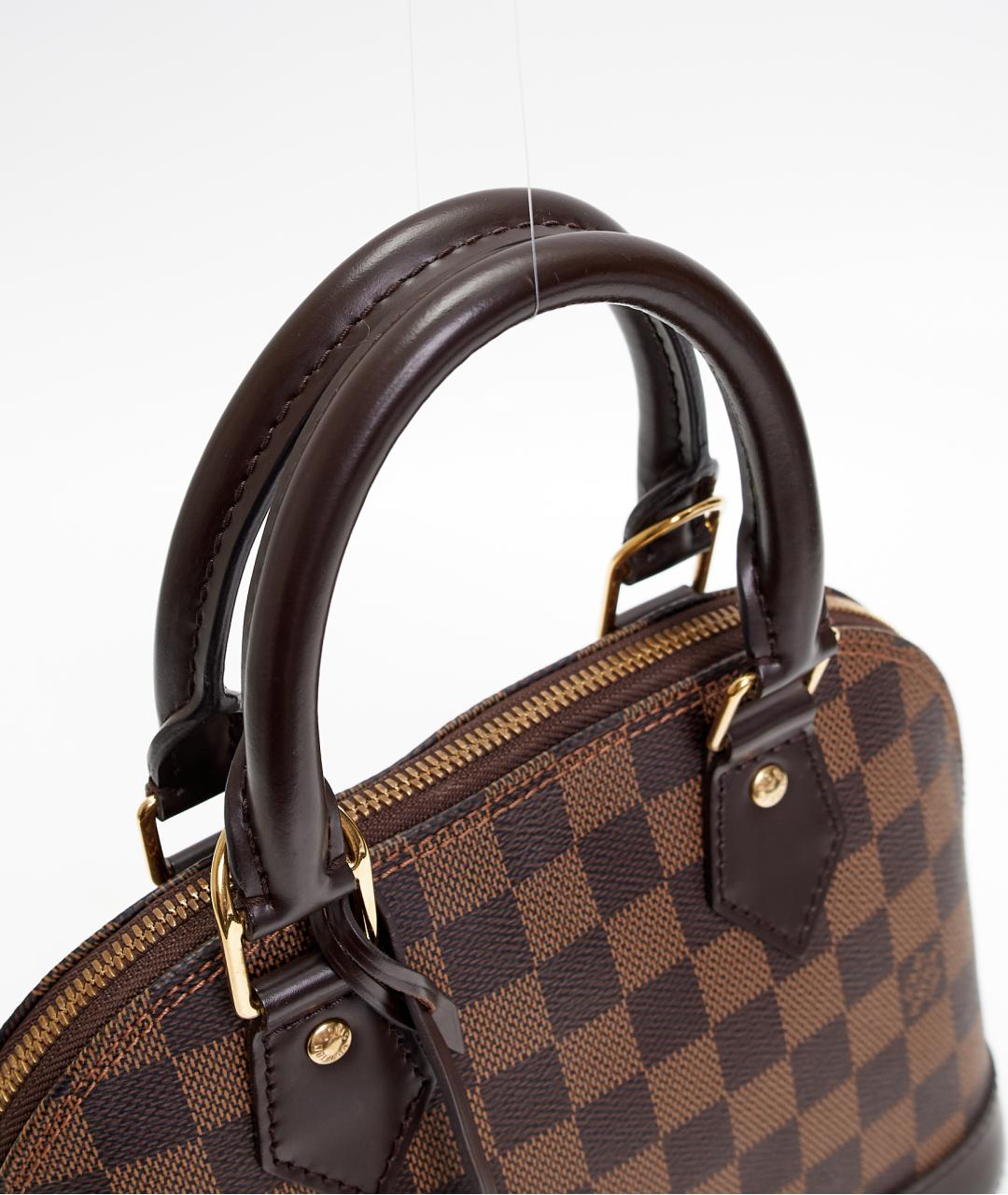 LOUIS VUITTON Коричневая сумка с короткими ручками из канвы, фото 5