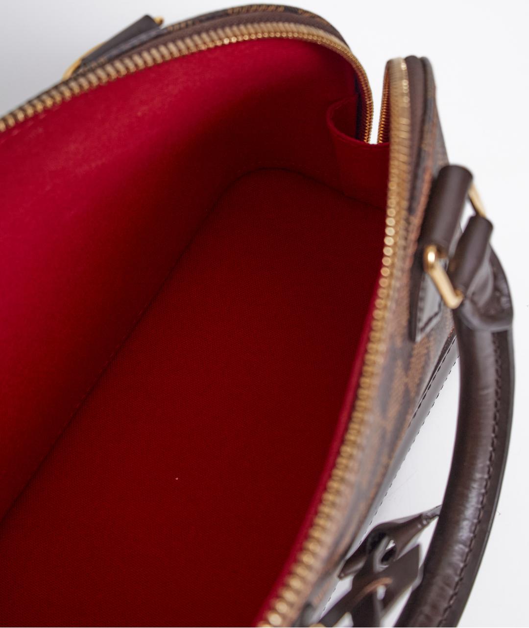 LOUIS VUITTON Коричневая сумка с короткими ручками из канвы, фото 6