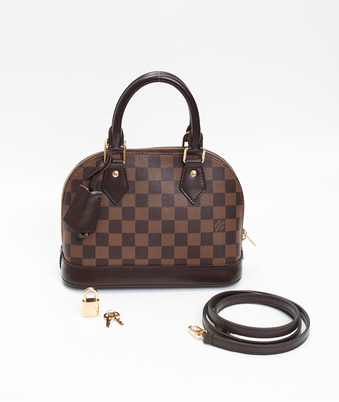 LOUIS VUITTON Коричневая сумка с короткими ручками из канвы, фото 8
