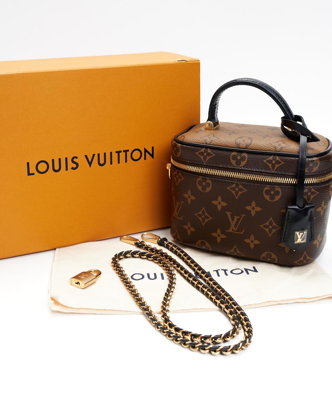 LOUIS VUITTON Коричневая кожаная сумка через плечо, фото 7