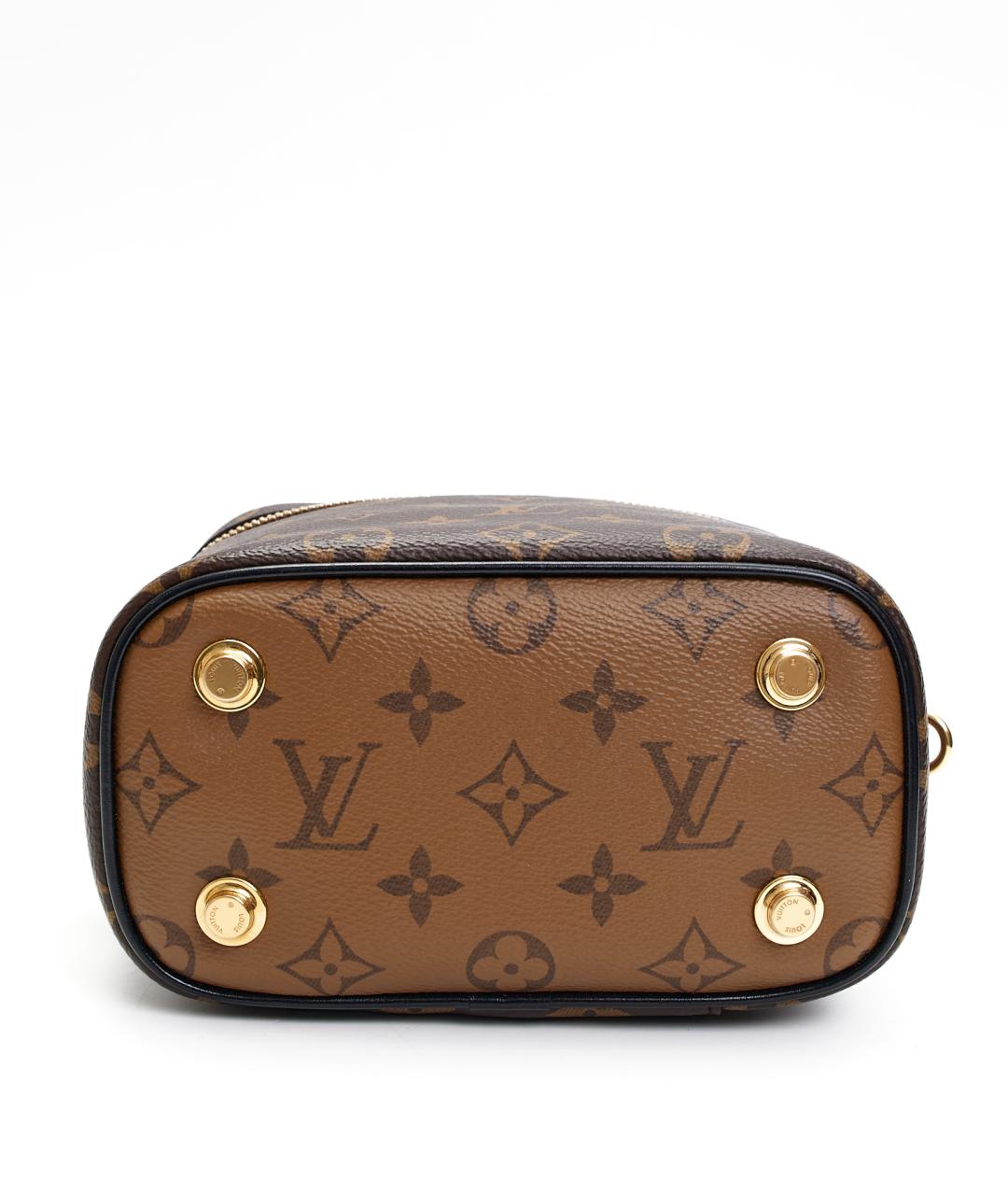 LOUIS VUITTON Коричневая кожаная сумка через плечо, фото 6