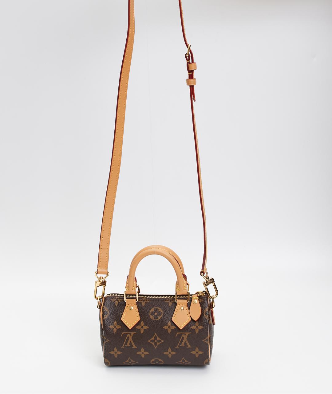 LOUIS VUITTON Коричневая сумка через плечо из канвы, фото 8