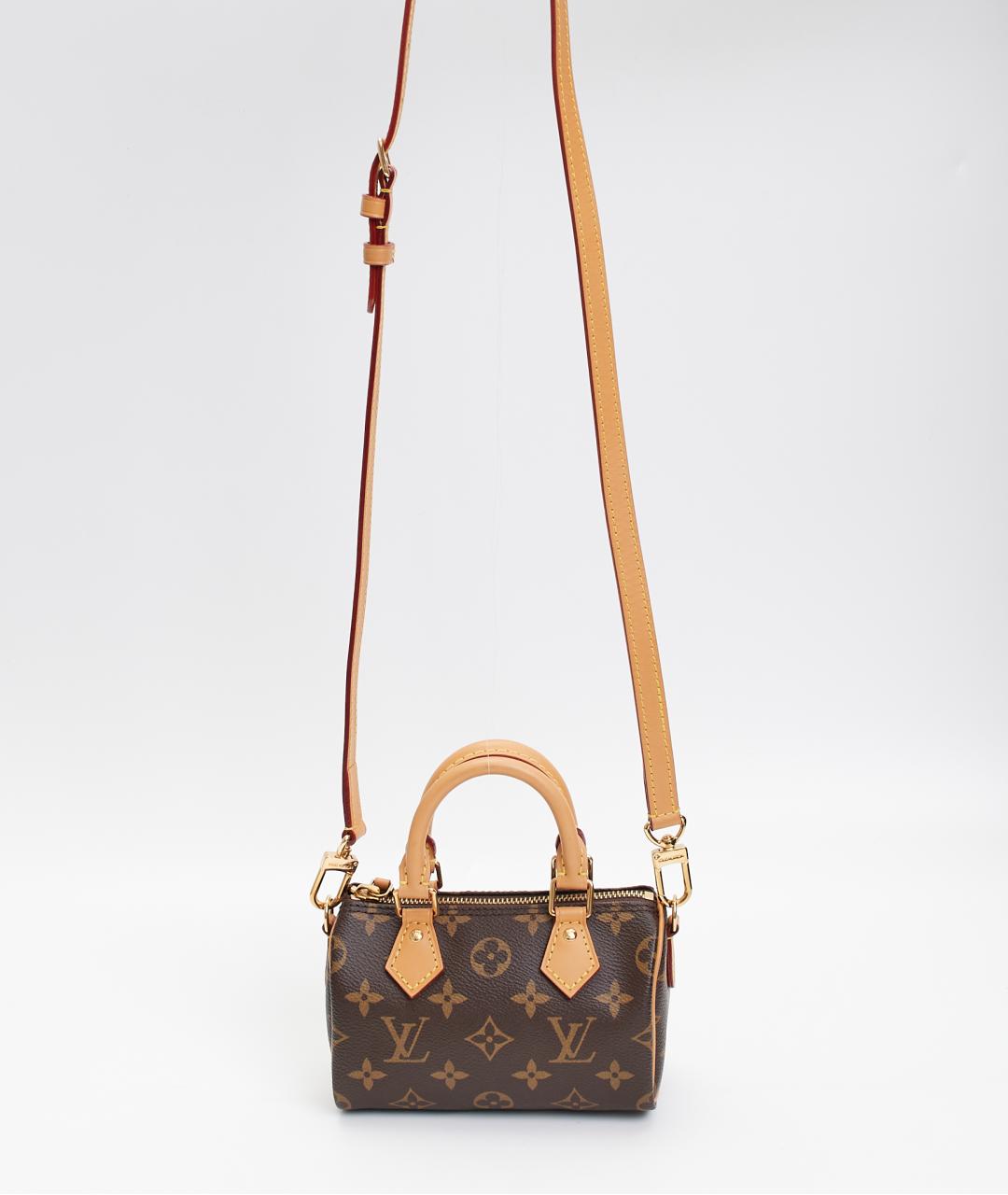 LOUIS VUITTON Коричневая сумка через плечо из канвы, фото 3