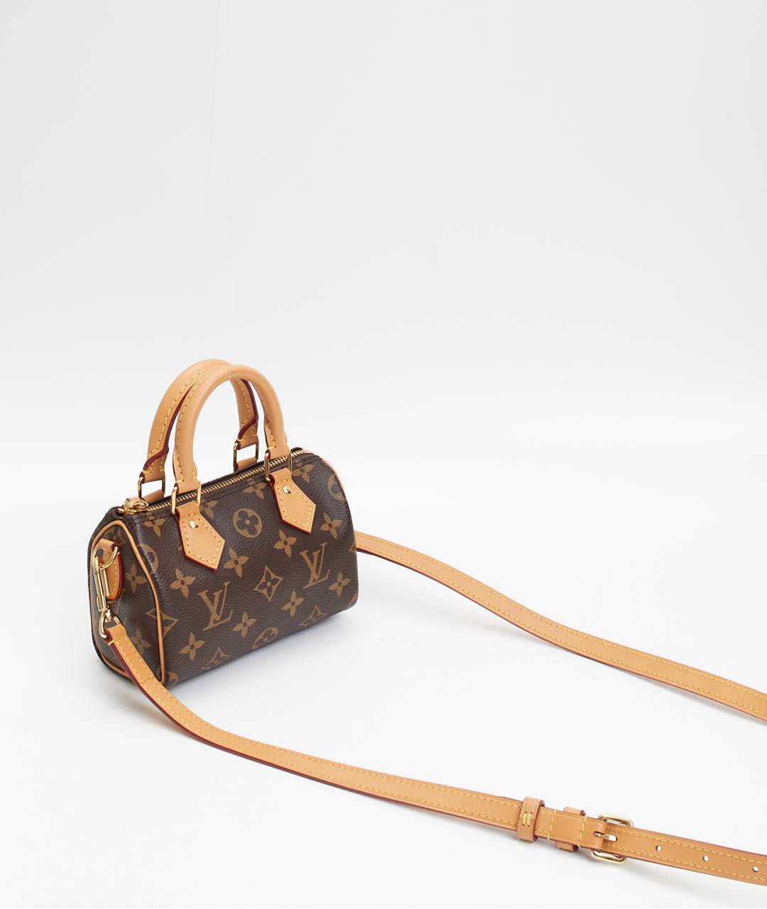 LOUIS VUITTON Коричневая сумка через плечо из канвы, фото 4