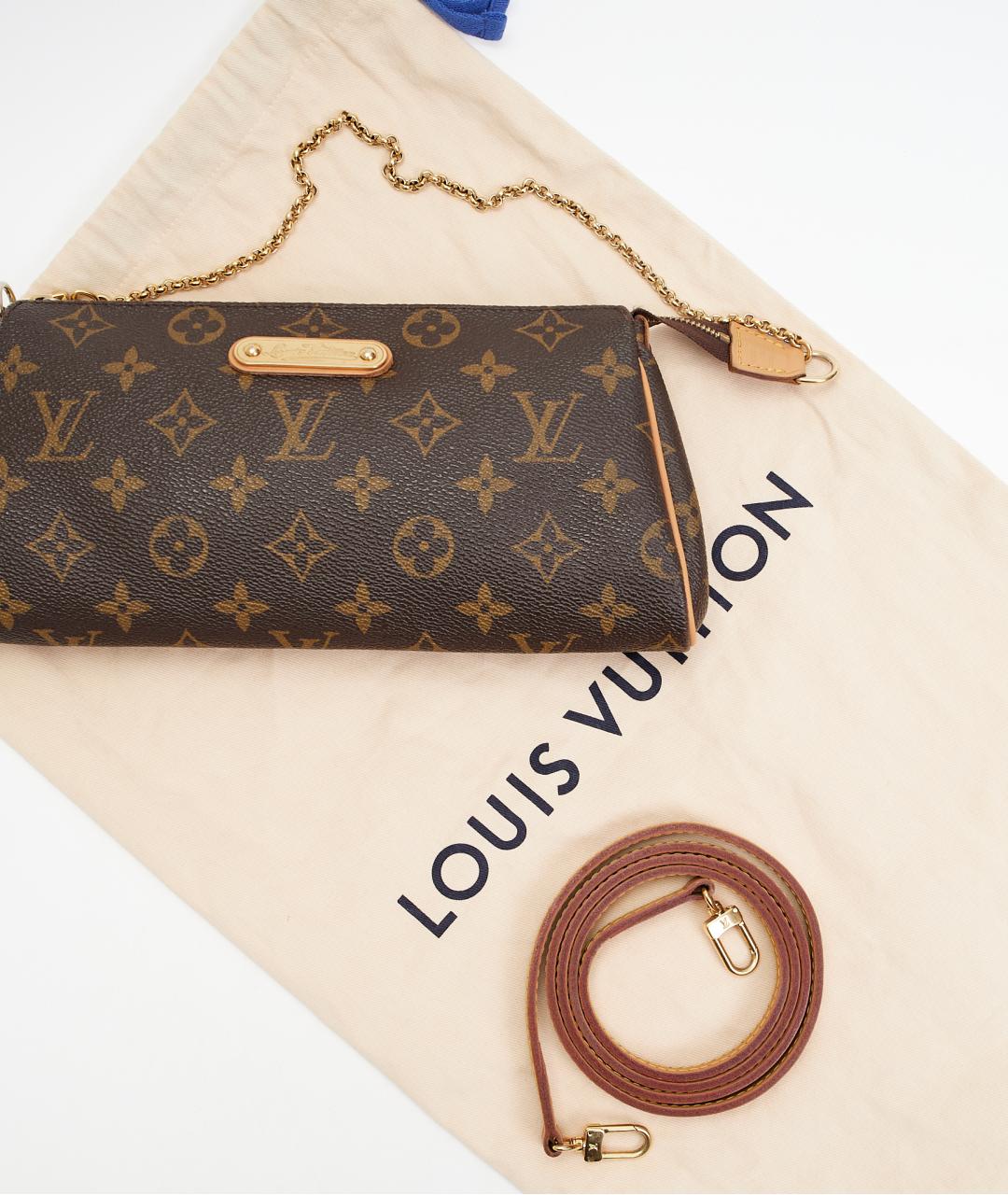 LOUIS VUITTON Коричневая сумка с короткими ручками из канвы, фото 6
