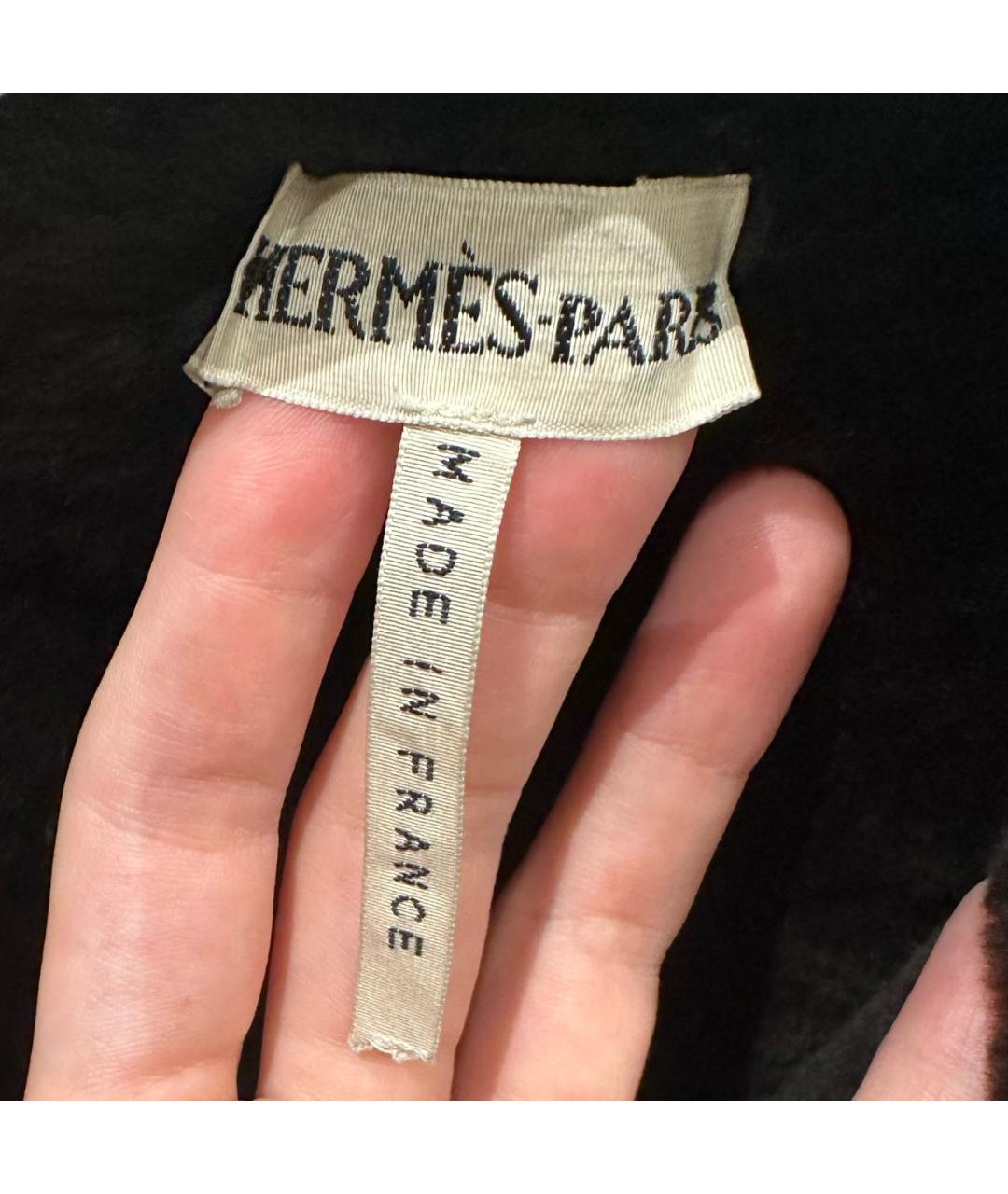 HERMES Коричневая меховая дубленка, фото 4