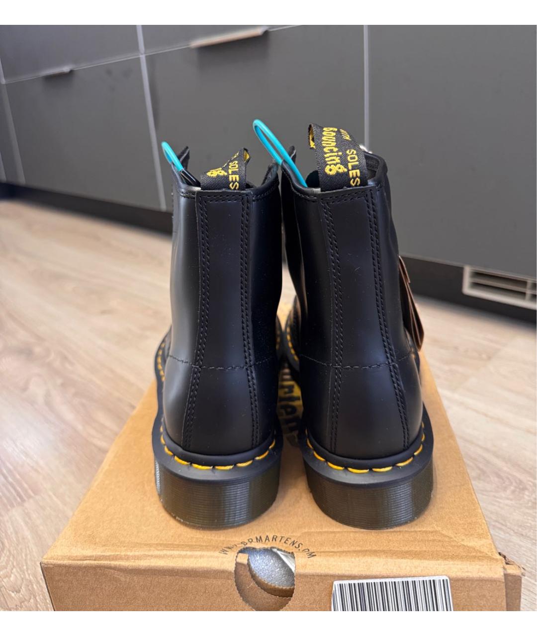 DR. MARTENS Черные кожаные ботинки, фото 4
