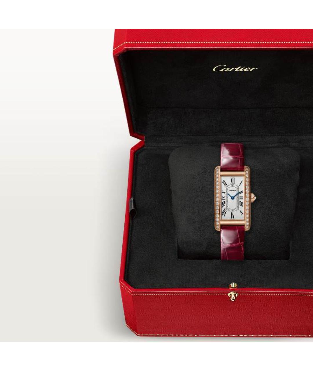 CARTIER Красные часы из розового золота, фото 3