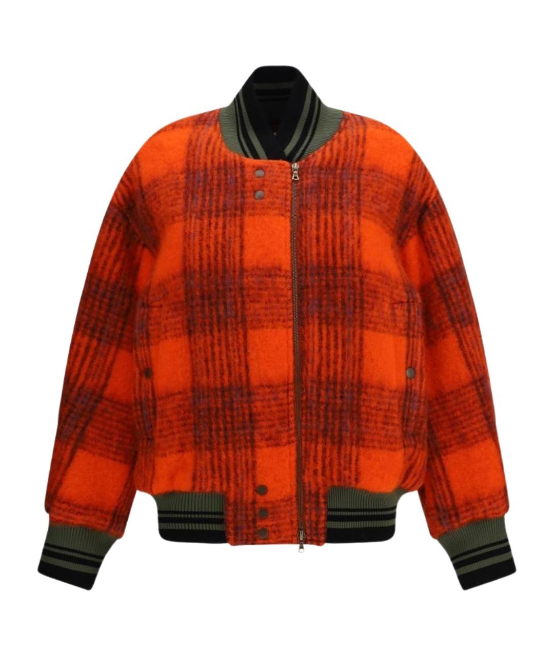 DRIES VAN NOTEN Оранжевая шерстяная куртка, фото 1