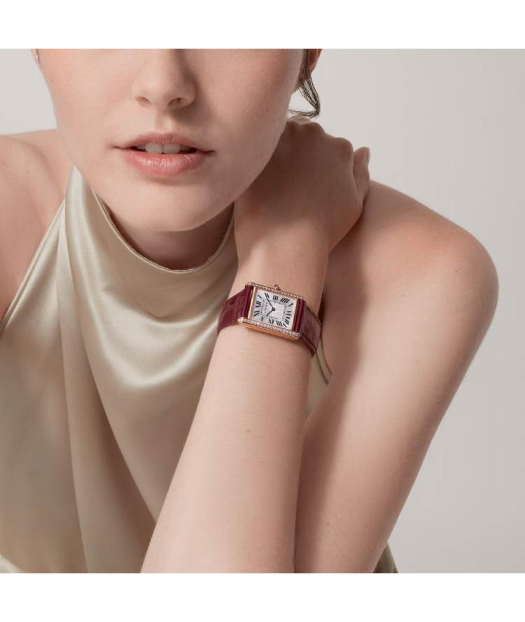 CARTIER Красные часы из розового золота, фото 4