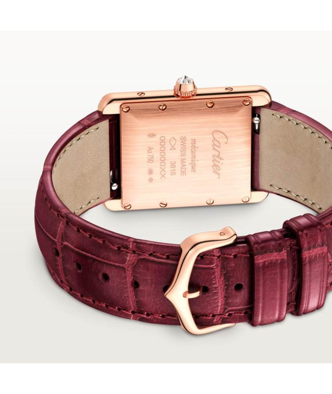 CARTIER Красные часы из розового золота, фото 2