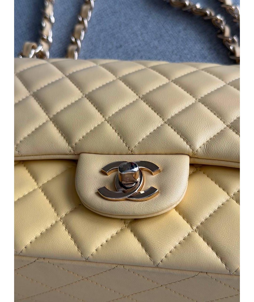 CHANEL Бежевая кожаная сумка тоут, фото 7
