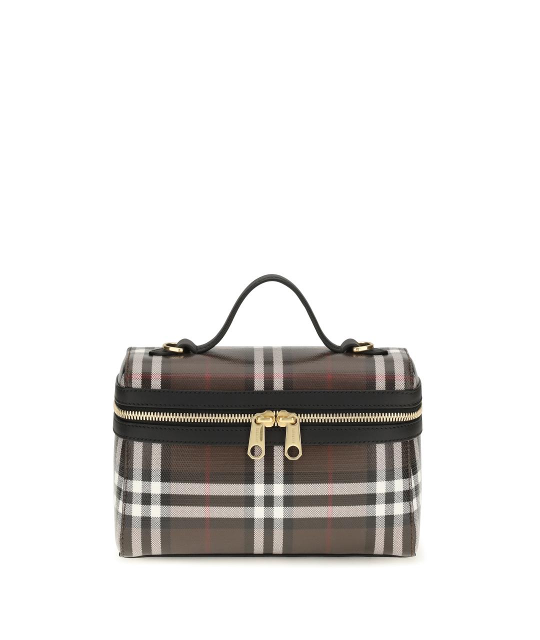 BURBERRY Коричневая сумка через плечо из канвы, фото 1