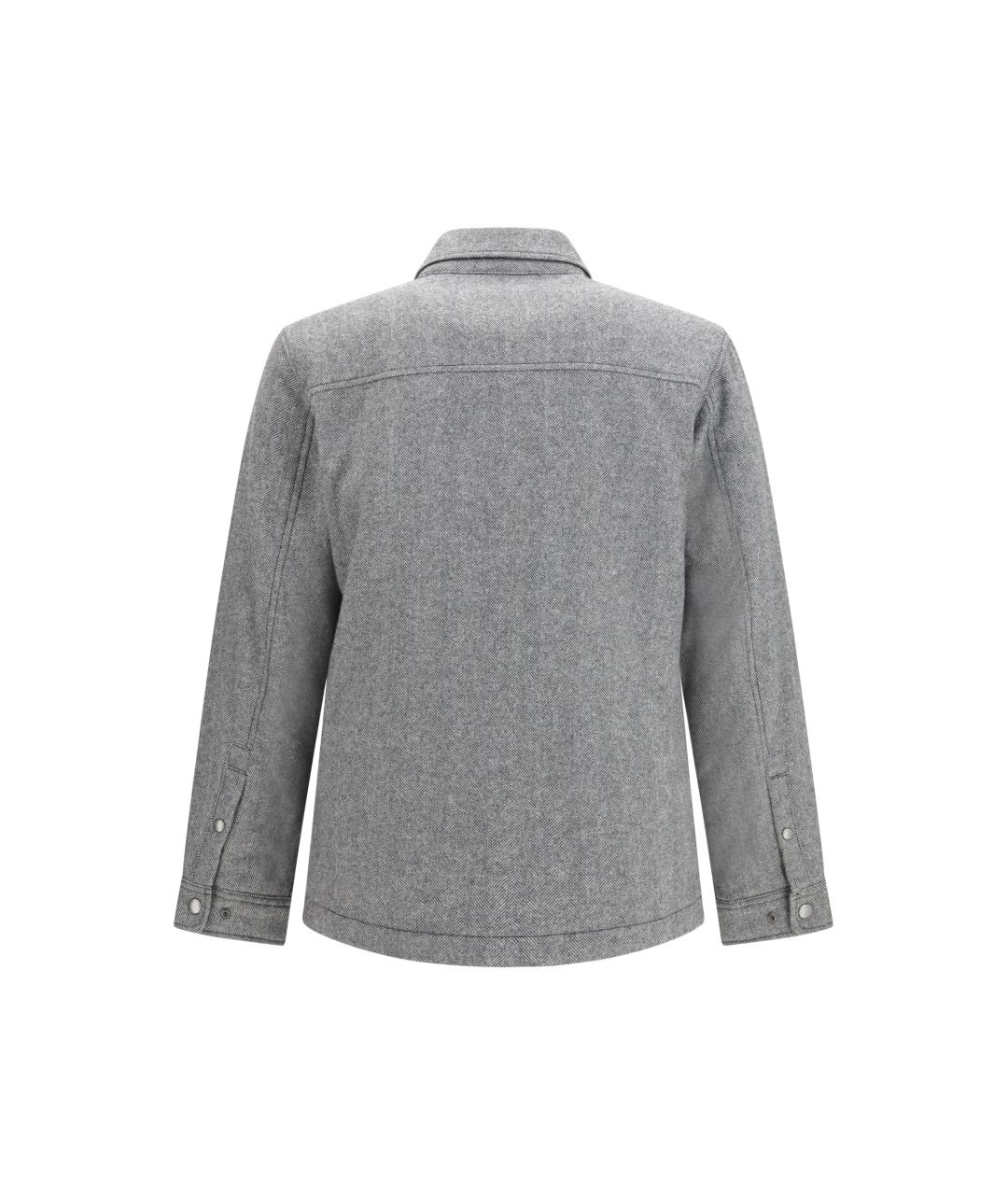 WOOLRICH Серая шерстяная куртка, фото 2