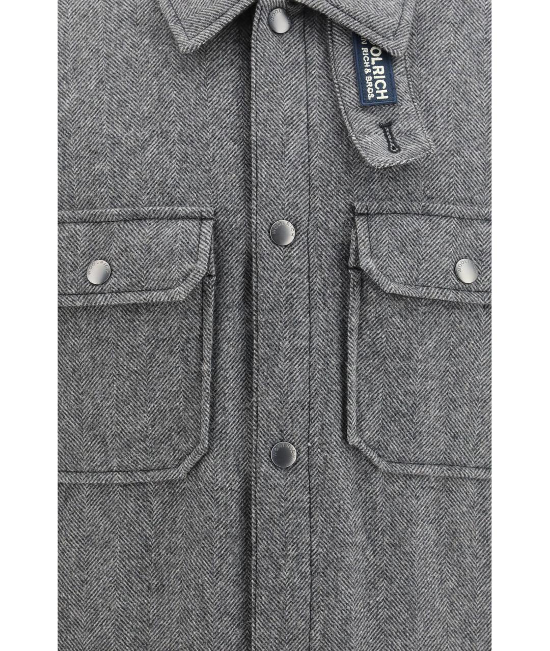 WOOLRICH Серая шерстяная куртка, фото 3