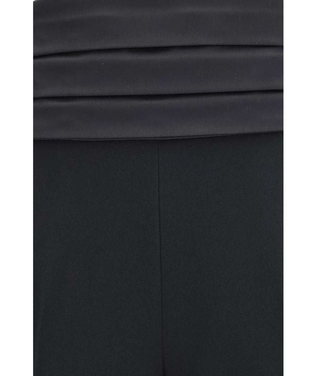 ERMANNO SCERVINO Черные синтетические прямые брюки, фото 3